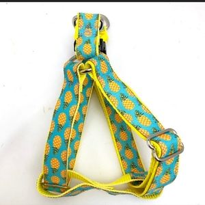 Pineapple Dog Harness with Metal Buckle
